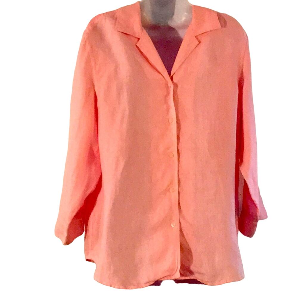 Ralph Lauren Pure Linen Pink Blouse. L